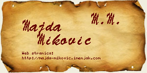 Majda Miković vizit kartica